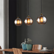 Small Ball Glass Pendant Light for Dining Room
