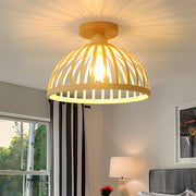 Farmhouse Bamboo Wood Ceiling Light for Hallway