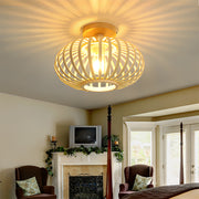 Scandi Simple Farmhouse Wood Ceiling Lamp Entrance Hall