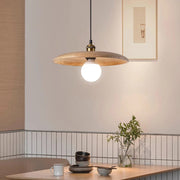 Round Solid Wood Ceiling Pendant Light
