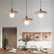 Round Solid Wood Ceiling Pendant Light