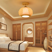 Natural Round Bamboo Ceiling Lights for Bedroom