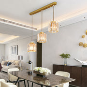 Simple Multi-Head Designer Crystal Kitchen Island Lamps