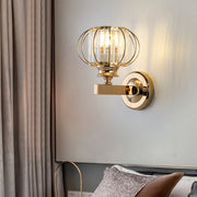 Contemporary Round Crystal Hallway Wall Light