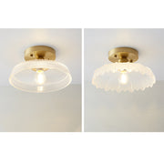 Vintage Glass Semi Flush Ceiling Lamp