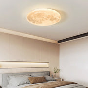 Nordic Round Moon Flush Mount Dimmable Ceiling Light