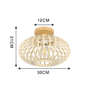 Scandi Simple Farmhouse Wood Ceiling Lamp Entrance Hall