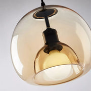 Modern Simple Metal Glass Dining Room Pendant Light