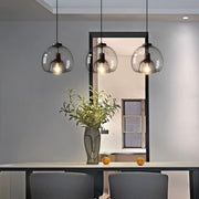 Modern Simple Metal Glass Dining Room Pendant Light