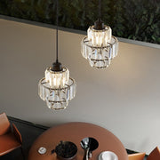 Exquisite Black or Gold Glass Pendant Light