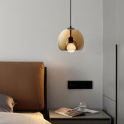 Modern Simple Metal Glass Dining Room Pendant Light
