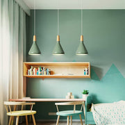 Modern Nordic Macaron Creative Wooden Pendant Lamp