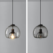 Modern Simple Metal Glass Dining Room Pendant Light