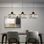 Modern Black Crystal Pendant Light
