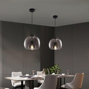 Modern Simple Metal Glass Dining Room Pendant Light