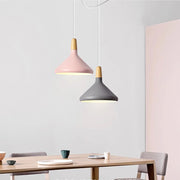 Modern Nordic Macaron Creative Wooden Pendant Lamp
