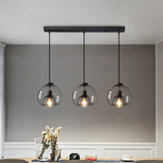 Modern Simple Metal Glass Dining Room Pendant Light