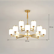 Multi Heads Luxurious Glass Ceiling Light for Living Room