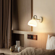 Modern White Glass Wall Light For Bedroom