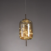 Modern Island Globe Amber Glass Pendant Lights