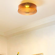 Medieval Glass Corrugated Ceiling Light