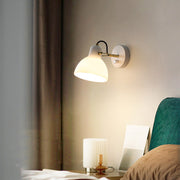 Modern White Glass Wall Light For Bedroom