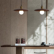 Round Solid Wood Ceiling Pendant Light