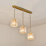 Simple Multi-Head Designer Crystal Kitchen Island Lamps