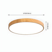 Wood LED Dimmable Ceiling Lamp