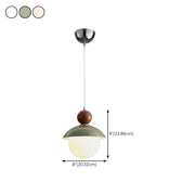 Modern Globe Ceiling Pendant Light with Glass Lampshade