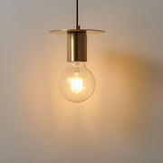Modern Walnut Copper Bedside Pendant Light