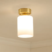 Modern Small Gold Semi Flush Ceiling Light Hallway