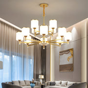 Multi Heads Luxurious Glass Ceiling Light for Living Room