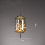 Modern Island Globe Amber Glass Pendant Lights