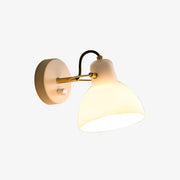 Modern White Glass Wall Light For Bedroom