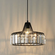 Modern Black Crystal Pendant Light