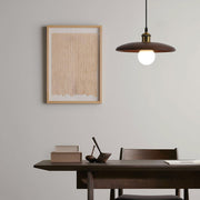 Round Solid Wood Ceiling Pendant Light