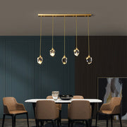 Luxurious Crystal Gold Raindrop Pendant Lamp