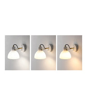 Modern White Glass Wall Light For Bedroom