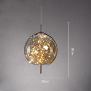 Modern Island Globe Amber Glass Pendant Lights