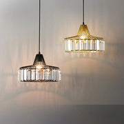 Modern Black Crystal Pendant Light