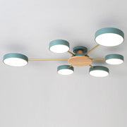 Multi Bulbs Round LED Ceiling Light for Bedroom