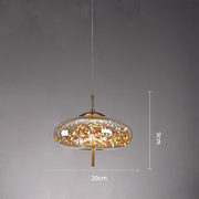 Modern Island Globe Amber Glass Pendant Lights