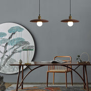 Round Solid Wood Ceiling Pendant Light
