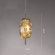 Modern Island Globe Amber Glass Pendant Lights