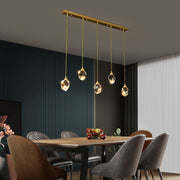 Luxurious Crystal Gold Raindrop Pendant Lamp