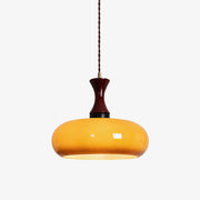 Retro Yellow Glass Pendant Lamp
