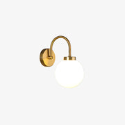 Single Head Ball Glass Wall Light For Bedroom