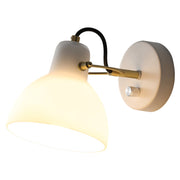 Modern White Glass Wall Light For Bedroom