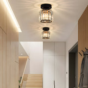 Modern Small Simplicity Clear Striped Glass Shade Ceiling Light